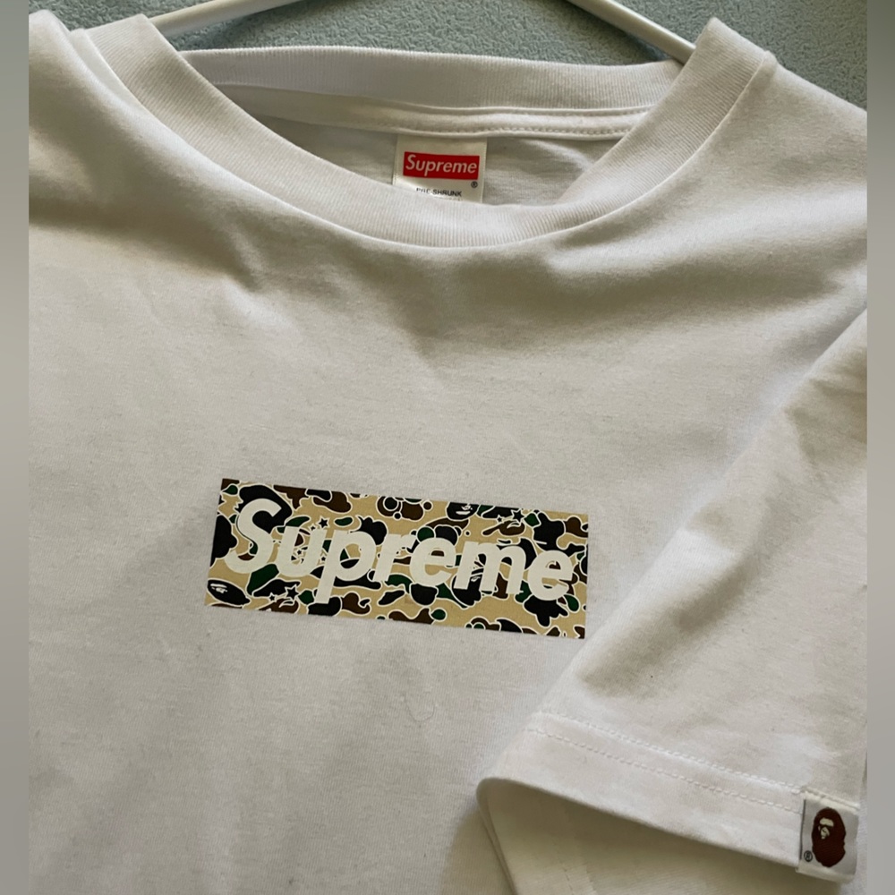 2001 bape x supreme box logo